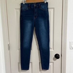 Curve Appeal Jeans Womens 4/27 Blue High Rise Essential Skinny Casual Stretch